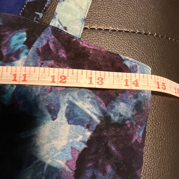 Silence + Noise Abstract Print Blue Sleeveless Mini Dress - Size 0 - Picture 9 of 11